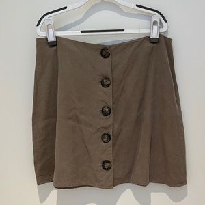 Reformation Green Skirt with Button up front